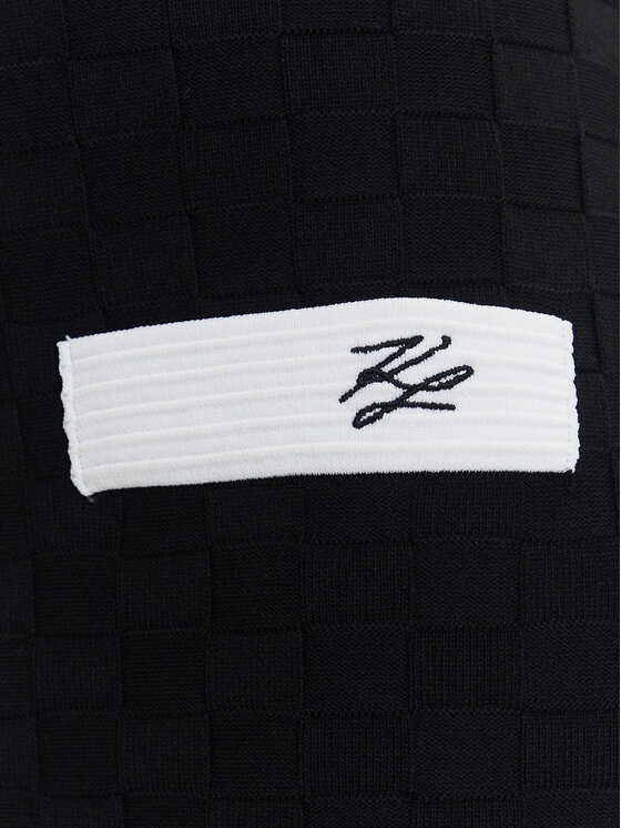KARL LAGERFELD KARL LAGERFELD Φόρεμα υφασμάτινο A3W13036 Μαύρο Slim Fit
