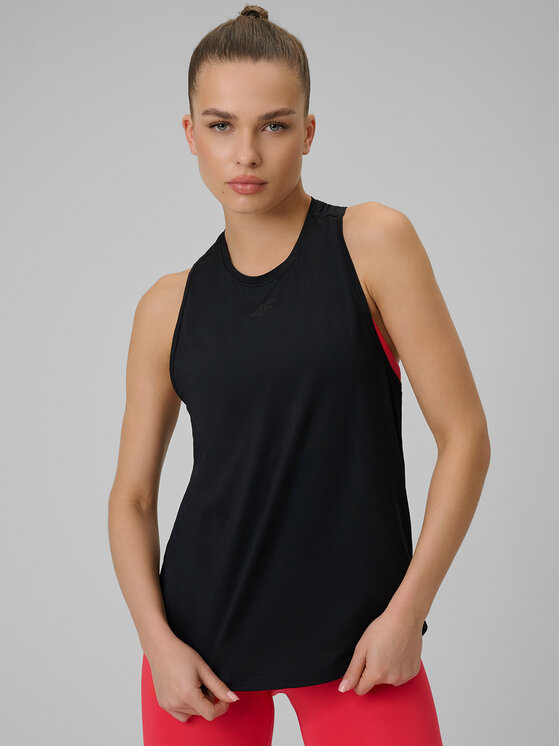 4F 4F Koszulka techniczna BASIC+ Czarny Regular Fit