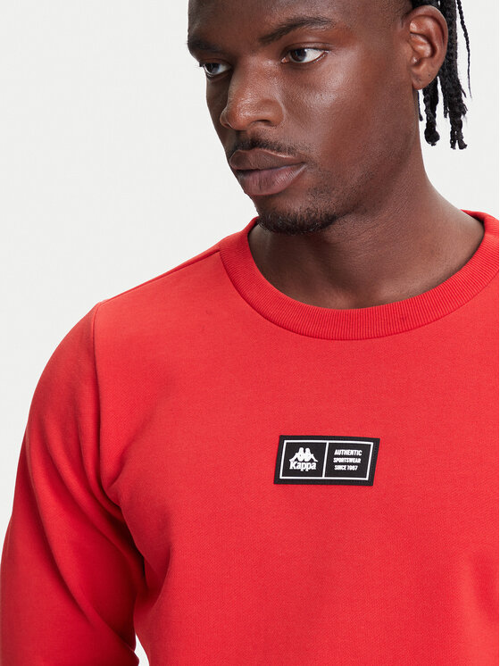 Kappa Kappa Sweatshirt Authentic Nymphe 321Y1MW Rot Comfort Fit
