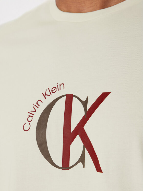 Calvin Klein Jeans Calvin Klein Jeans Póló 2Tone Graphic LV14RE829G Fehér Regular Fit