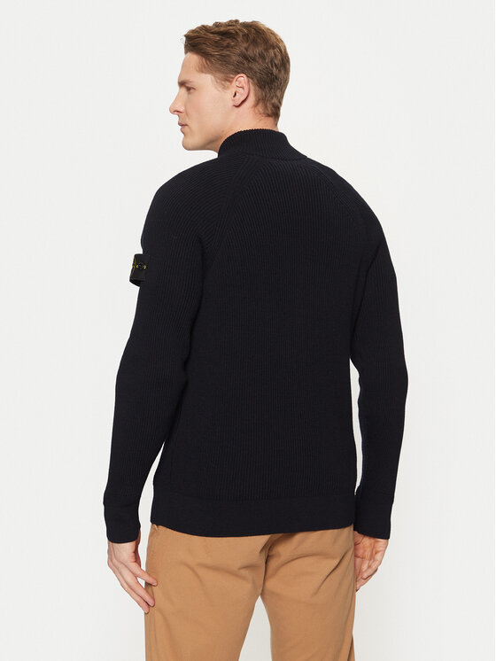 Stone Island Stone Island Kardigan 8115519C2 Granatowy Regular Fit