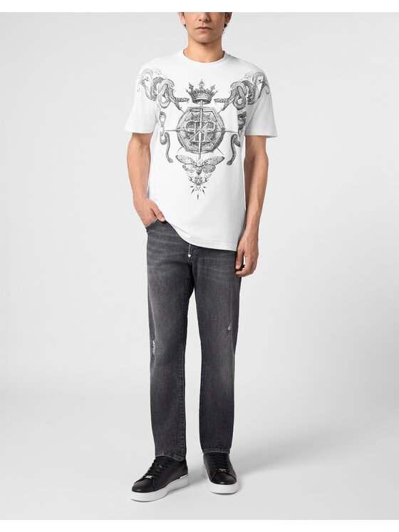 PHILIPP PLEIN PHILIPP PLEIN T-Shirt 29818 Biały Regular Fit