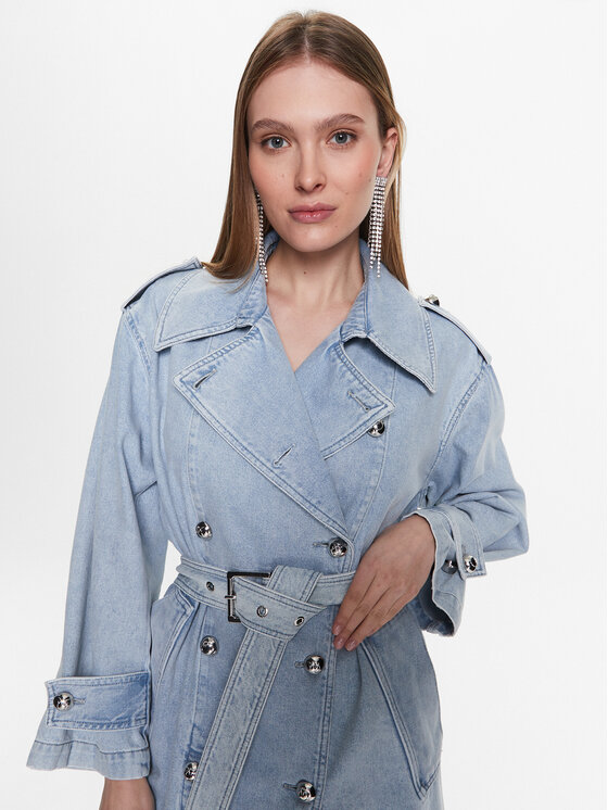 PINKO Pinko Trencz Partita 100586 A0MX Niebieski Regular Fit