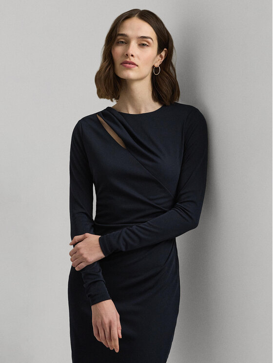 LAUREN RALPH LAUREN Lauren Ralph Lauren Koktejlové šaty 253926430003 Tmavomodrá Slim Fit