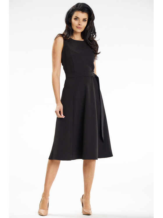 Awama Awama Sukienka A633 Czarny Basic Fit