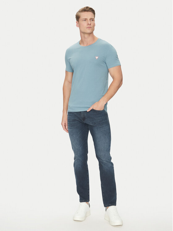 Guess Guess T-shirt M2YI24 J1314 Blu Slim Fit