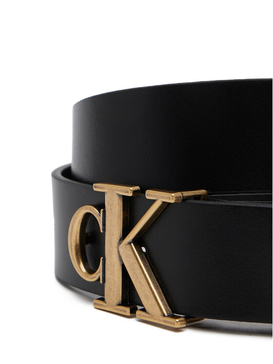 Calvin Klein Jeans Calvin Klein Jeans Ženski remen Monogram Placque Buckle 30Mm LV04K7002G Crna