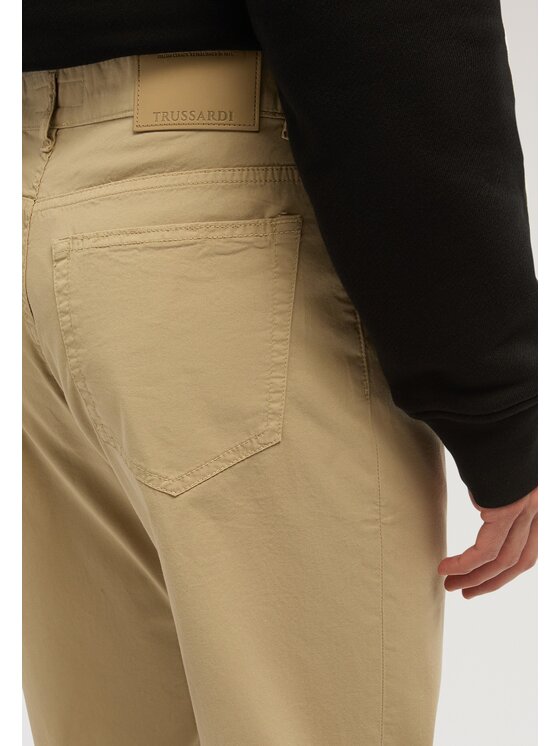 Trussardi Trussardi Spodnie materiałowe P701H204863N012 Kremowy Regular Fit