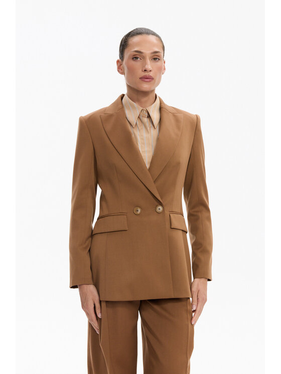 Deni Cler Milano Deni Cler Milano Marynarka W-DC-6053-F5-C2-18-1 Brązowy Regular Fit