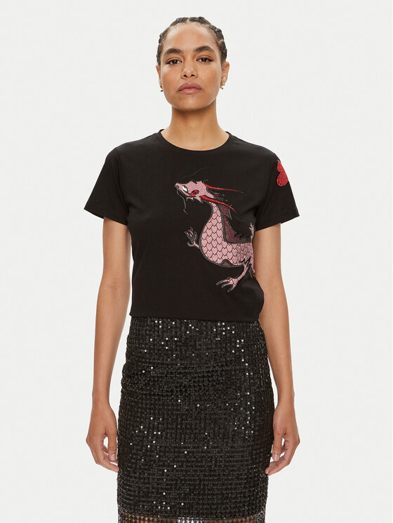 PINKO Pinko T-Shirt Quentin 100535 A1QT Černá Regular Fit