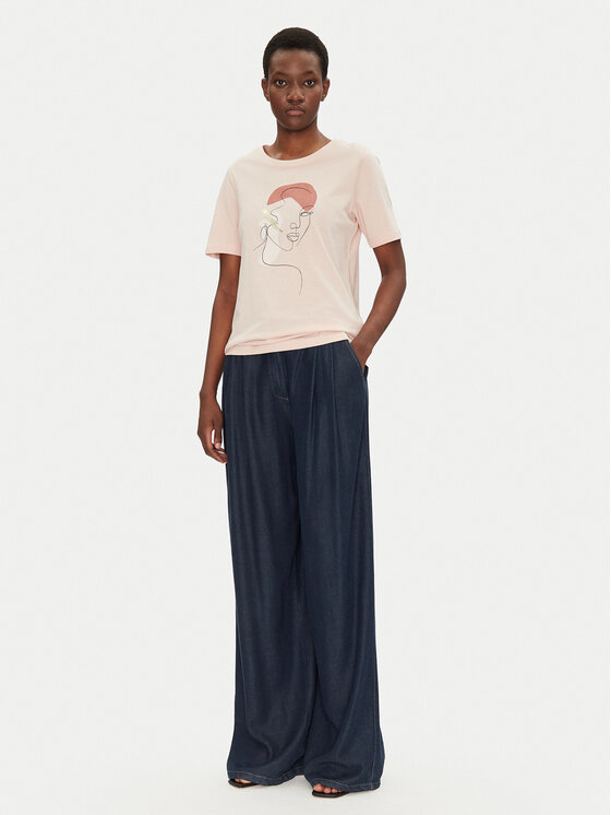 Fransa Fransa T-Shirt 20615408 Ροζ Regular Fit