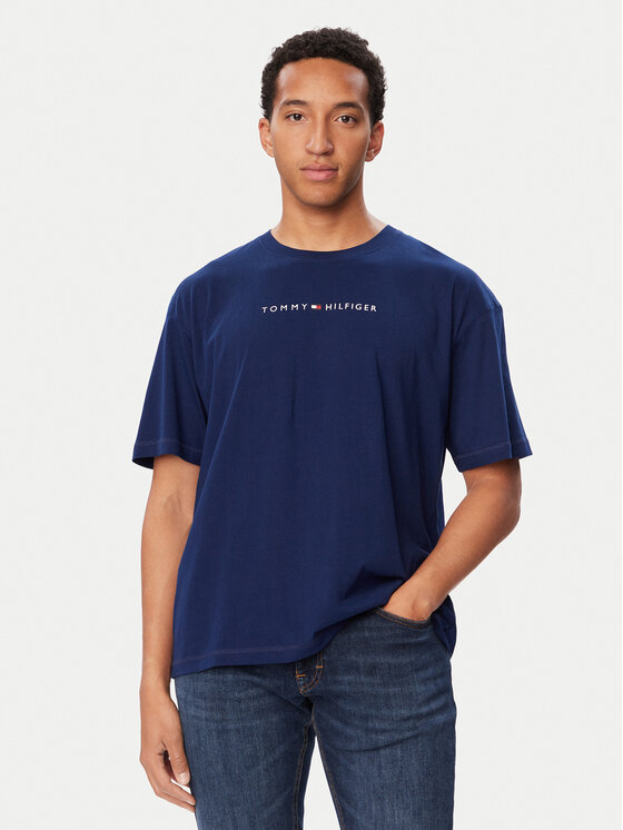 Tommy Hilfiger Tommy Hilfiger T-Shirt UM0UM03685 Niebieski Regular Fit
