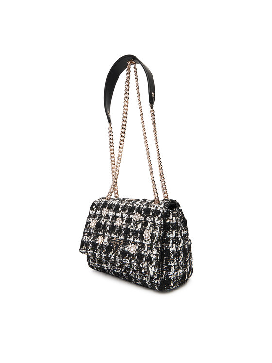 Guess Guess Дамска чанта Everlee HWTB86 79210 Черен