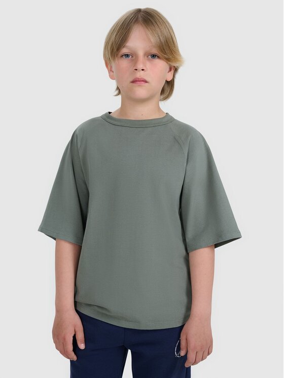 4F 4F T-Shirt 4FJWAW25TTSHM2411-23S Szary Active Fit