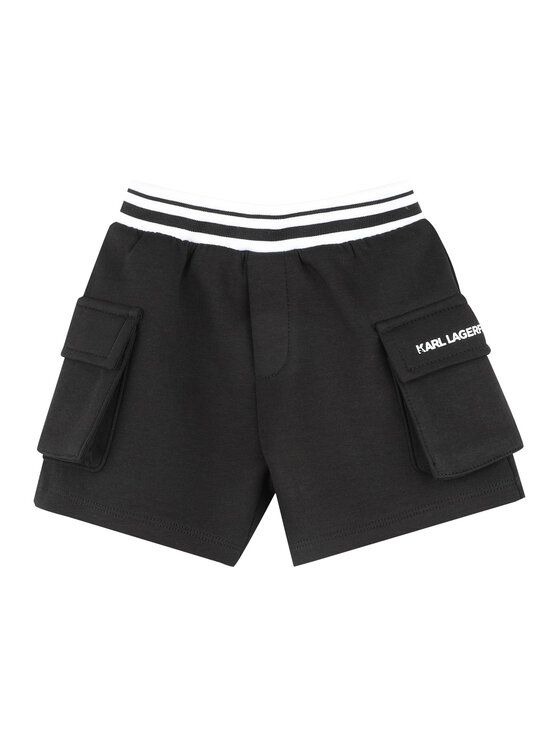 Karl Lagerfeld Kids Karl Lagerfeld Kids Set tricou și pantaloni scurți Z30502 M Negru Regular Fit