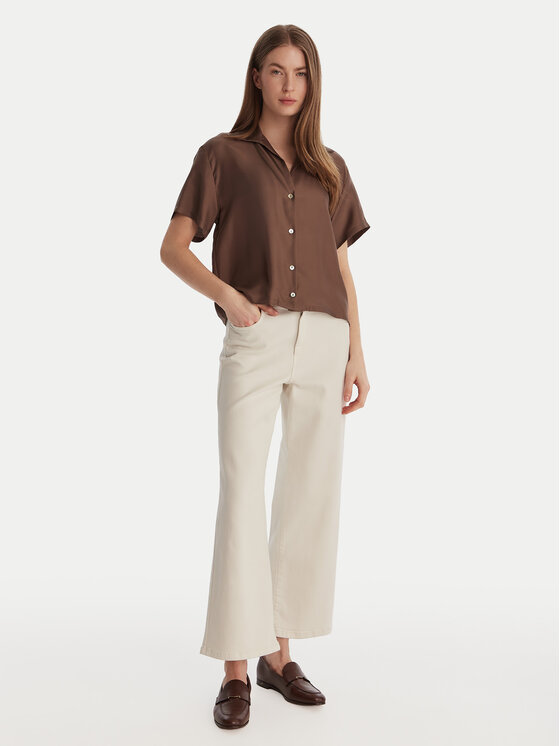 Marella Marella Jeansy Emme by Marella Hobby 2615131271 Kremowy Straight Fit
