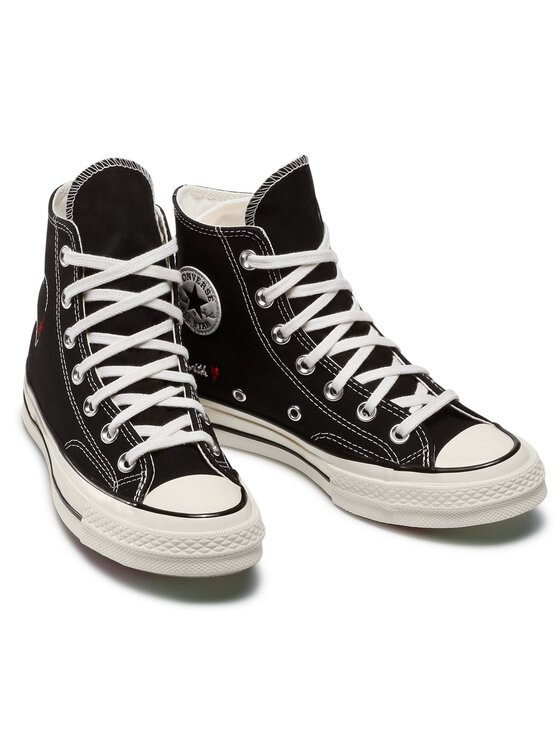 Converse Sneakers aus Stoff Chuck 70 Hi 171118C Schwarz • Modivo.de