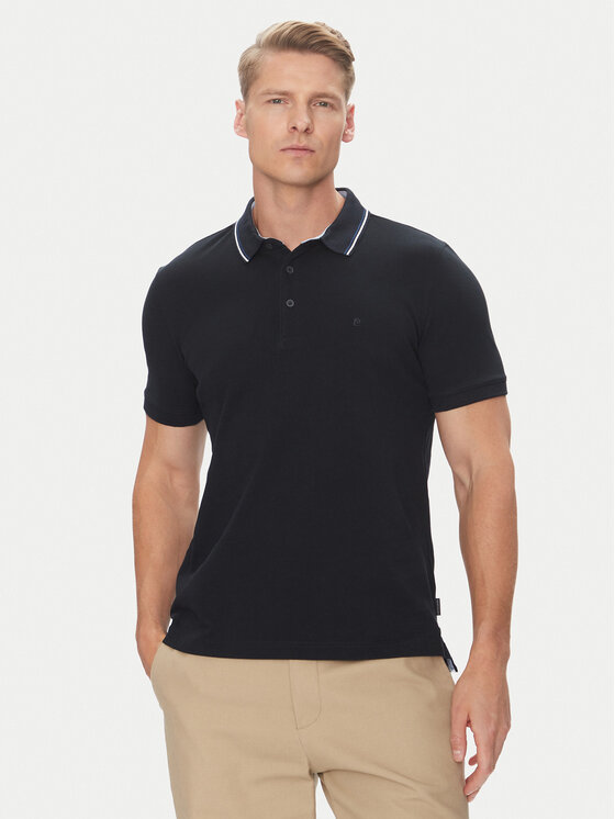 Pierre Cardin Pierre Cardin Polo C5 21374.2112 Granatowy Regular Fit