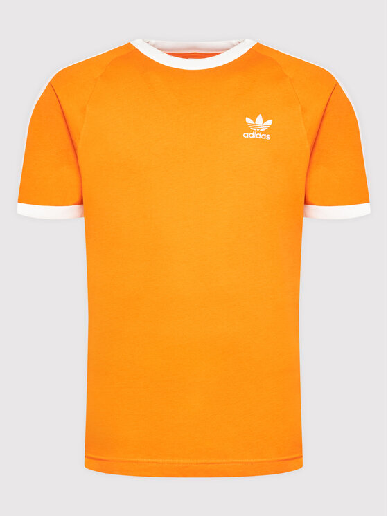 adidas T Shirt adicolor Classics 3 Stripes HE9551 Orange Slim Fit Modivo
