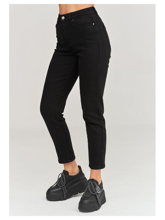 Makadamia Makadamia Jeansy C104 Czarny Fitted Fit