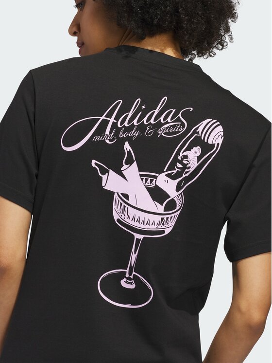 adidas adidas T-Shirt MIND BODY & SPIRIT(S) GRAPHIC Czarny Regular Fit