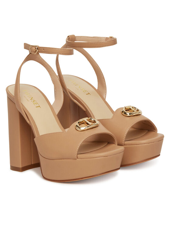 TWINSET TWINSET Сандали 251TCP122 Кафяв