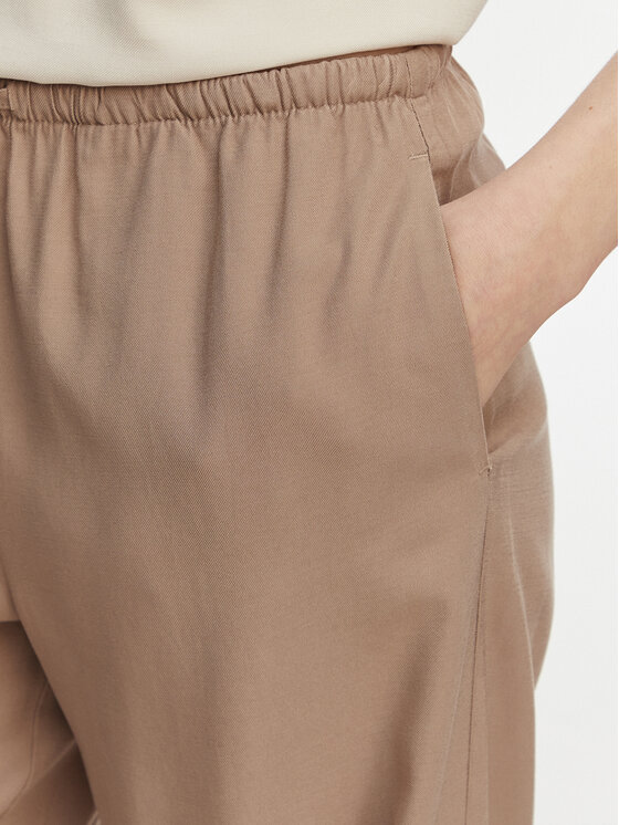 ONLY ONLY Текстилни панталони Laris 15364313 Бежов Relaxed Fit