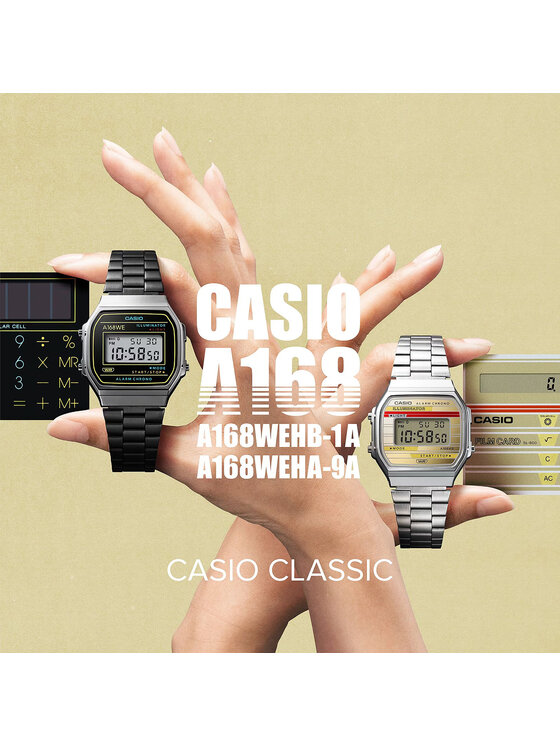 Casio Casio Hodinky A168WEHB-1AEF Čierna