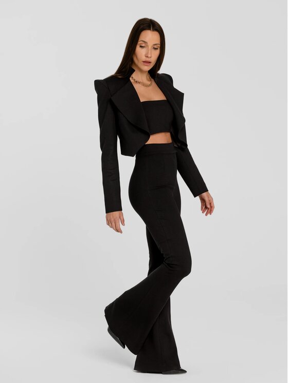 MANDRAGORA MANDRAGORA Top Vanya Czarny Slim Fit