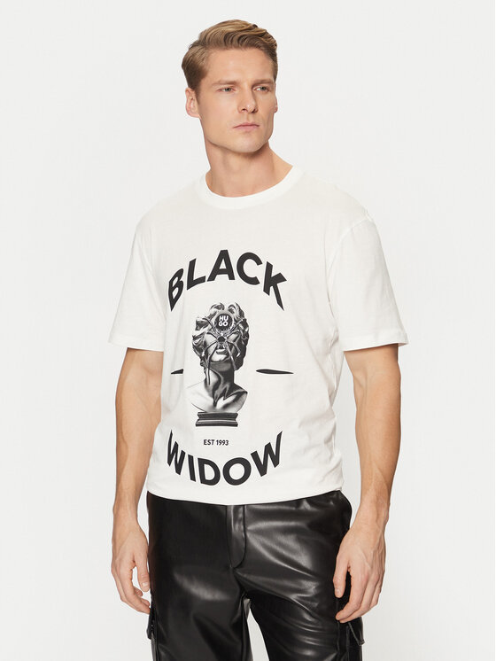 HUGO Tricou Dostalgi 50530684 Alb Relaxed Fit