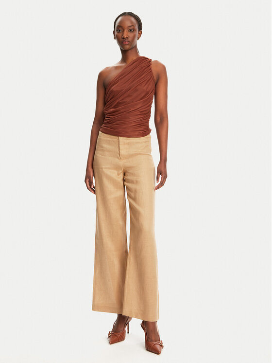 Bardot Bardot Pantaloni din material Balia Hipster 59854PB Bej Regular Fit