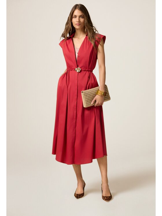 Oltre Oltre Vestito da giorno 7322R104827N026 Rosso A-Line Fit