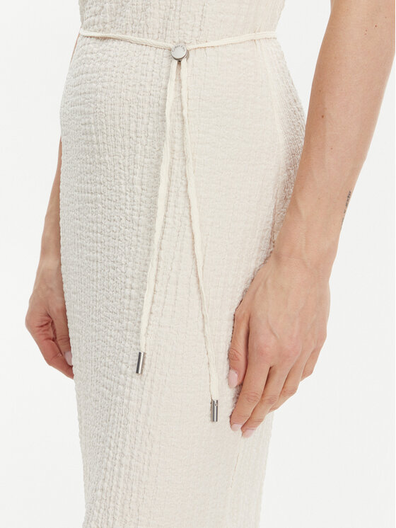 Calvin Klein Calvin Klein Sommerkleid K20K208304 Écru Slim Fit