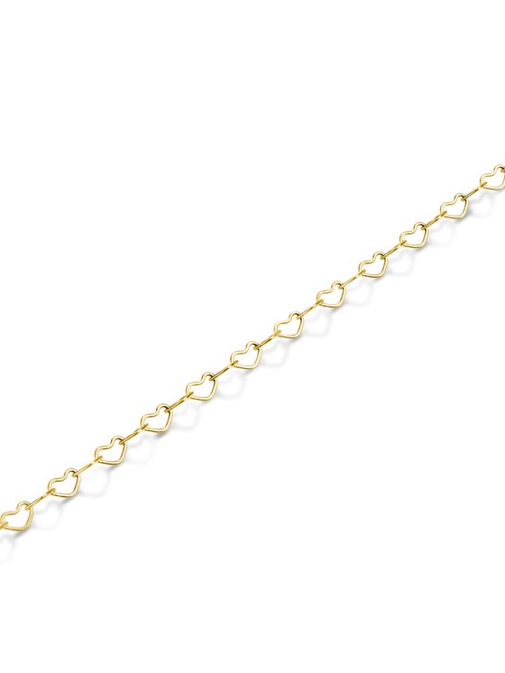 Rosefield Rosefield Bransoletka Heart Chain Bracelet Gold Złoty