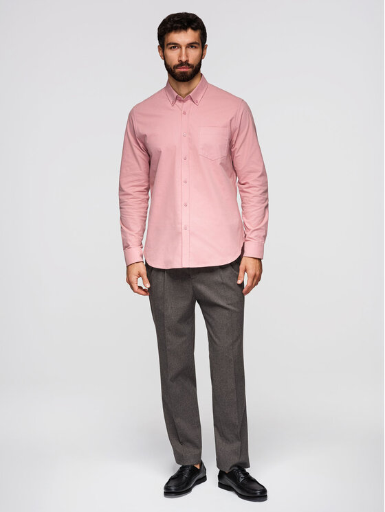Ombre Ombre Koszula K700 Różowy Regular Fit
