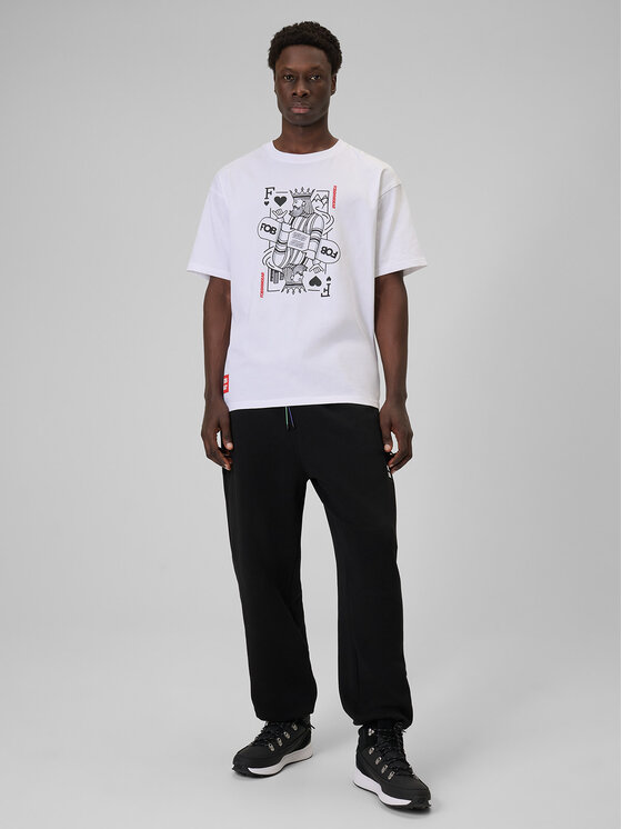 4F 4F T-Shirt FOB Biały Loose Fit