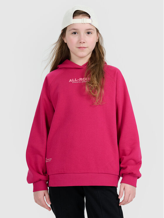 4F 4F Bluza BASIC+ Różowy Oversize
