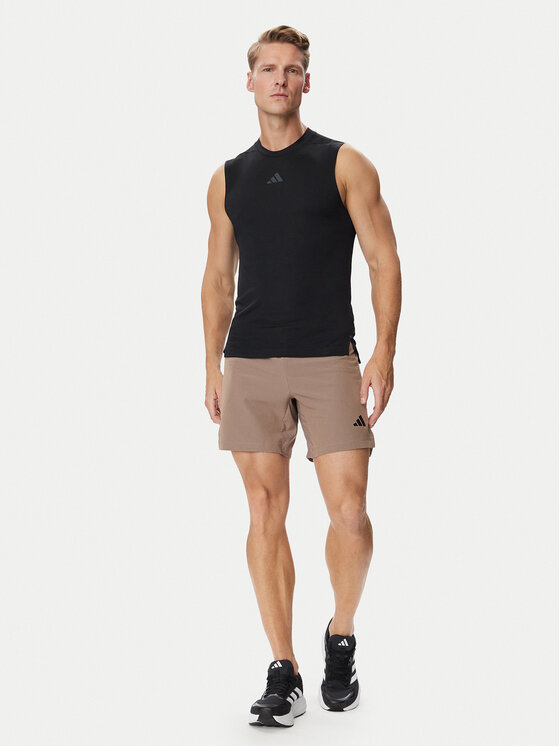 adidas adidas Koszulka techniczna D4T Primelift 3 Stripes KD0373 Czarny Slim Fit