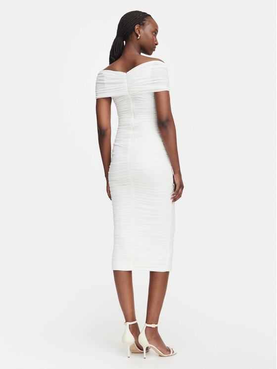 Bardot Bardot Koktejlové šaty Priah 60152DB Krémová Slim Fit