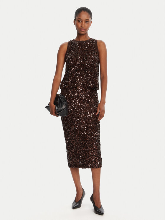 Marella Marella Ravno krilo Rennes 2523776011 Rjava Slim Fit