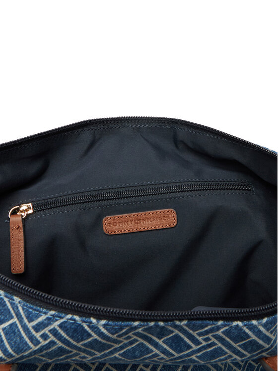Tommy Hilfiger Tommy Hilfiger Torebka Popette Tote Denim Flag AW0AW18613 Niebieski