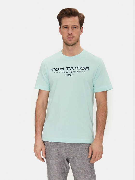 Tom Tailor Tom Tailor Marškinėliai 1045773 Žalia Regular Fit