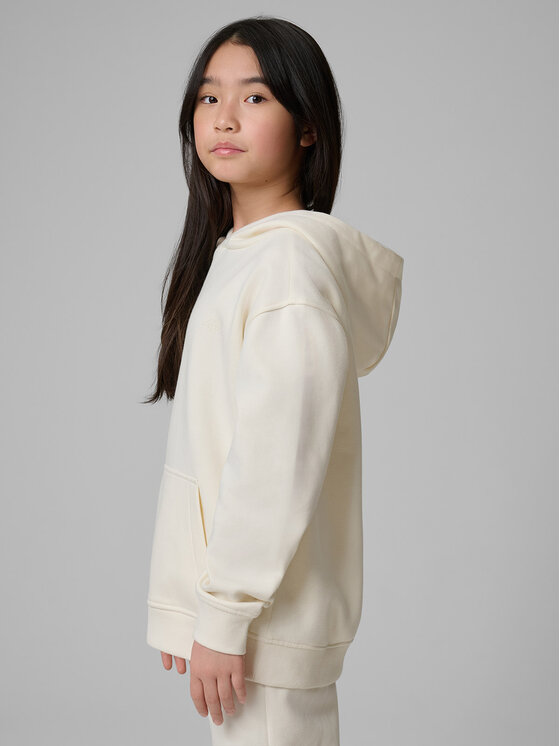 4F 4F Bluza BASIC+ Kremowy Loose Fit