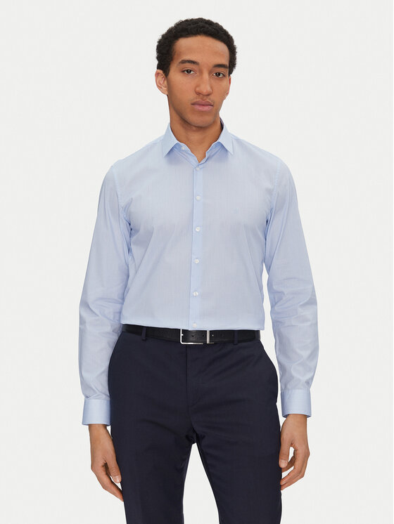 Calvin Klein Košeľa K10K114312 Modrá Slim Fit