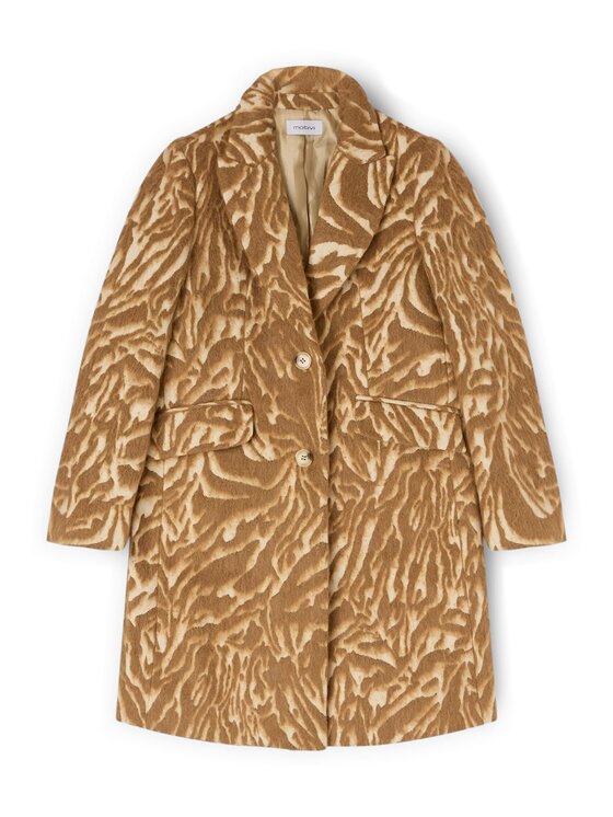 Motivi Motivi Cappotto 0098Q100630N0S2 Écru Regular Fit