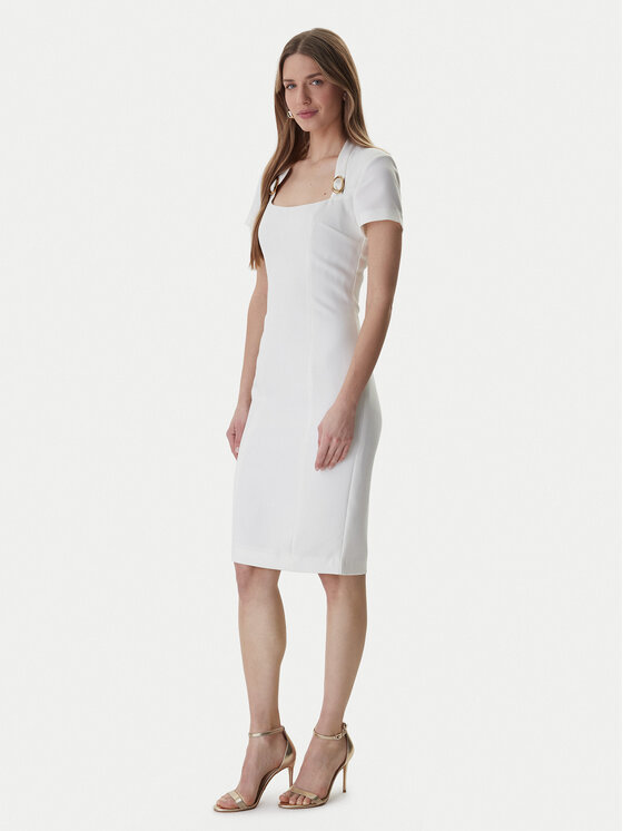Marciano Guess Marciano Guess Koktejlové šaty 6RGK12 7357A Biela Regular Fit
