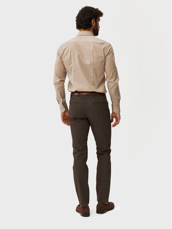 Evenemen Evenemen Koszula Punto G2 Beżowy Slim Fit