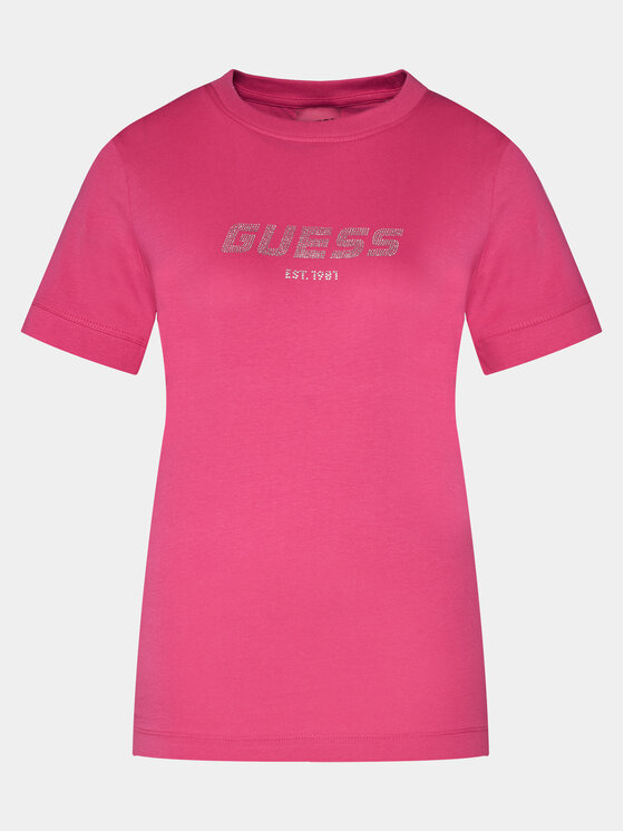 Guess Guess Тишърт Eleanora V4RI10 K8HM4 Розов Regular Fit