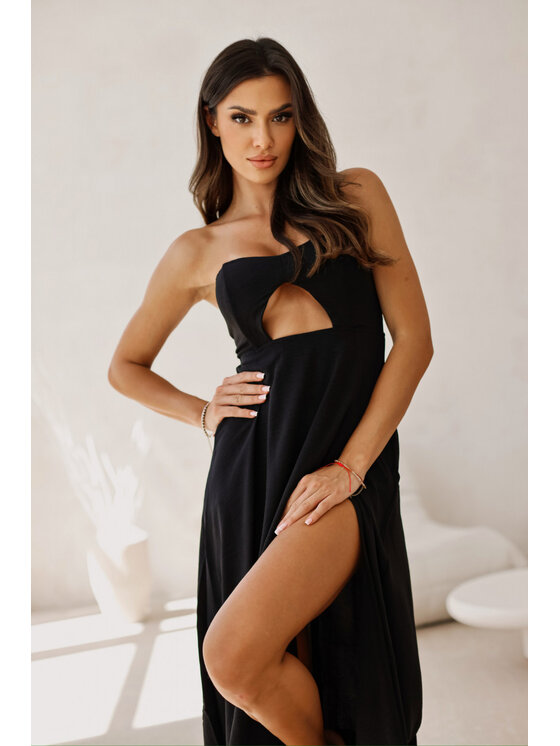 LilaLou LilaLou Sukienka wieczorowa Dua Czarny Slim Fit
