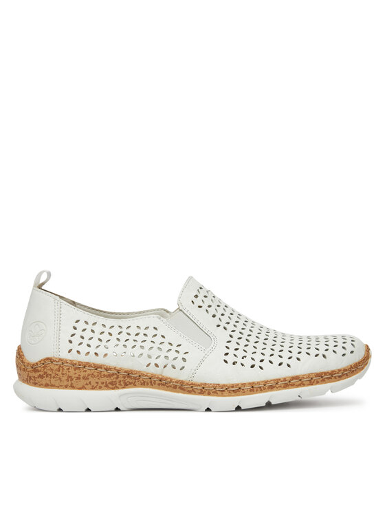 Rieker Scarpe basse N4251-80 Bianco, taglia : 36
